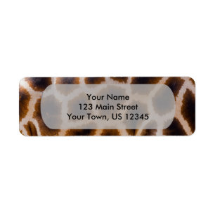 Giraffe Patches Spotted Skin Texture Template Label
