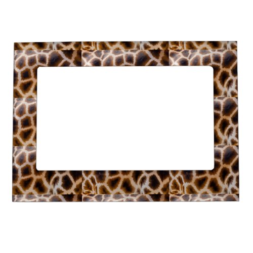 Giraffe Patches Spotted Skin Texture Template Magnetic Frame