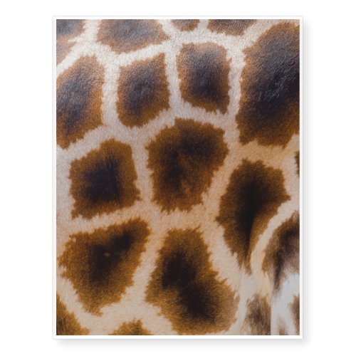 Giraffe Patches Spotted Skin Texture Template Temporary Tattoos