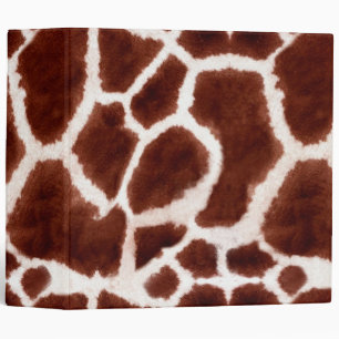 Giraffe Pattern Animal Print 3 Ring Binder
