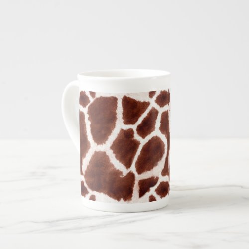 Giraffe Pattern Animal Print Bone China Mug