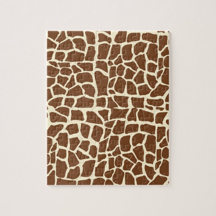 Giraffe pattern animal print jigsaw puzzles