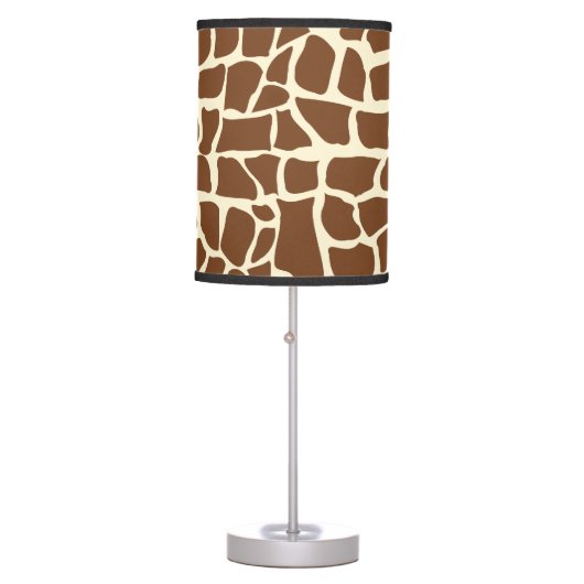 Giraffe pattern animal print table lamp (Front)