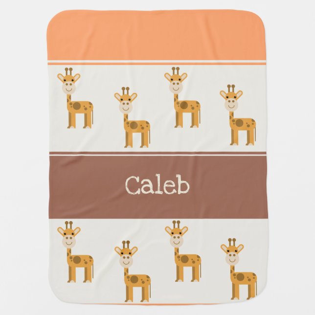 Giraffe Pattern Baby Blanket (Front)