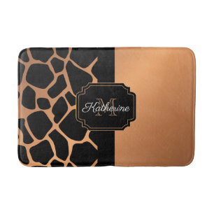 Giraffe Pattern Bath Mat