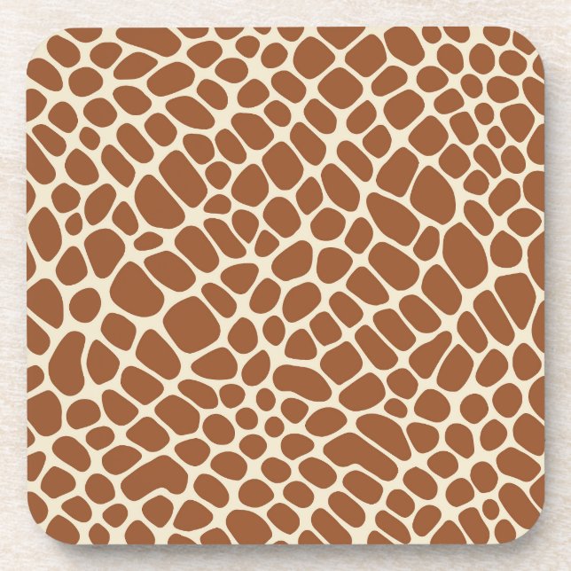Giraffe Pattern Beverage Coaster (Front)