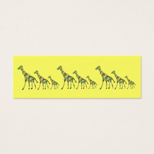 Giraffes Bookmark Business Card Templates