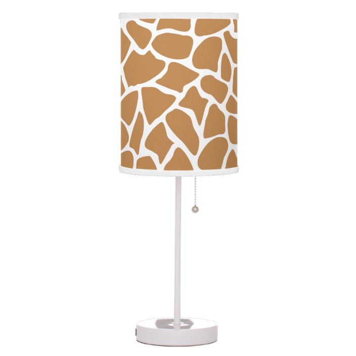 Giraffe Pattern Brown Animal Print Design Table Lamp Zazzle Com Giraffe Pattern Brown Animal Print, Giraffe Print Floor Lamp