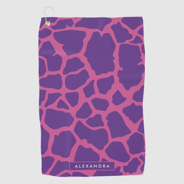 Giraffe Pattern Golf Towel (Front)