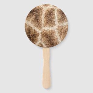 Giraffe pattern hand fan