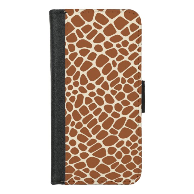 Giraffe Pattern iPhone Wallet Case (Front)