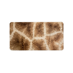 Giraffe pattern label