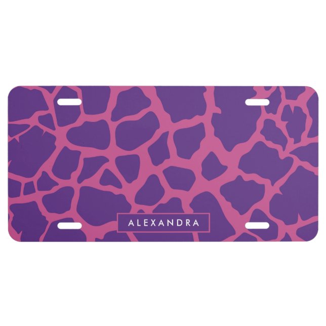 Giraffe Pattern License Plate (Front)