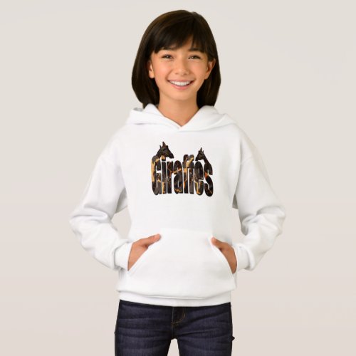 Giraffe Pattern Logo With Giraffes Hoodie