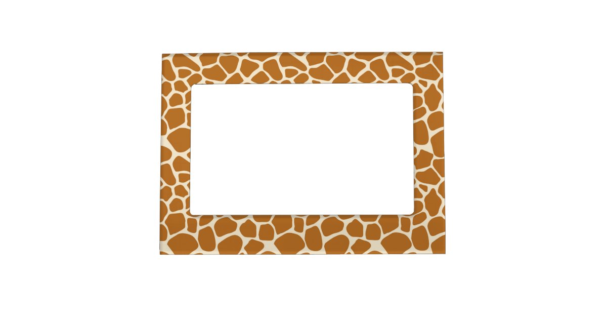 Giraffe Pattern Magnetic Photo Frame | Zazzle