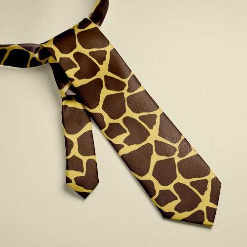 Giraffe Pattern Neck Tie