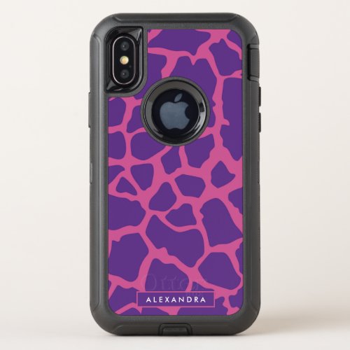 Giraffe Pattern OtterBox Defender iPhone X Case