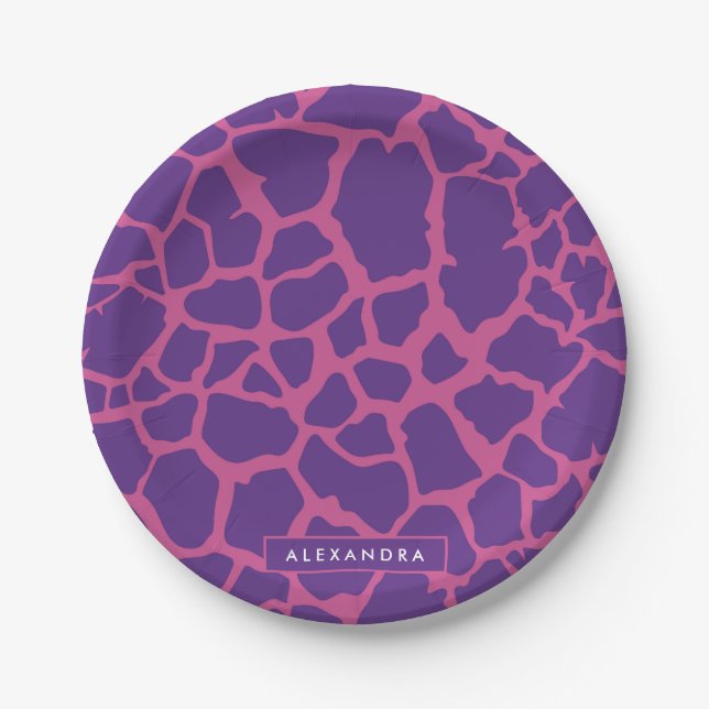 Giraffe Pattern Paper Plates (Front)