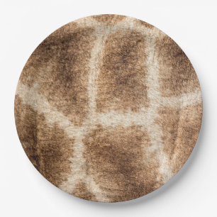 Giraffe pattern paper plates