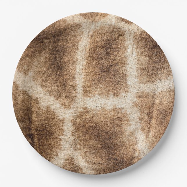Giraffe pattern paper plates (Front)