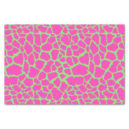 Giraffe Pattern Pink and Green  Tissue Paper