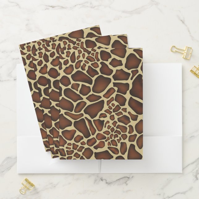 Giraffe Pattern Pocket Folder (In Situ)