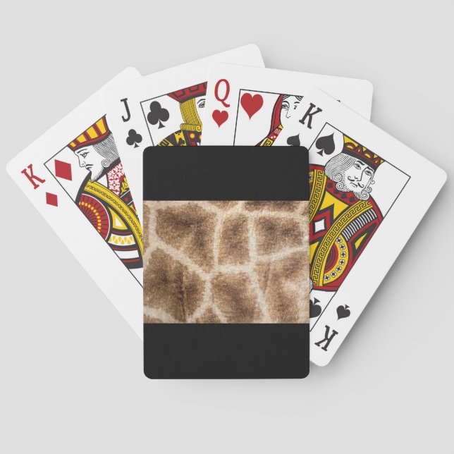 Giraffe pattern poker cards (Back)