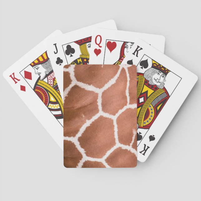 Giraffe pattern poker cards (Back)