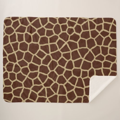 Giraffe Pattern Sherpa Blanket