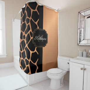 Giraffe Pattern Shower Curtain