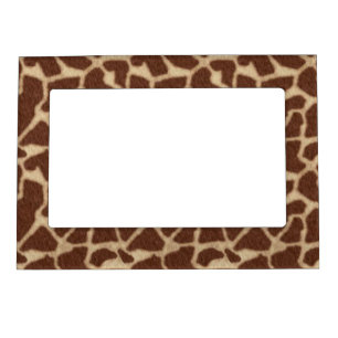 Giraffe Pattern Skin Background Magnetic Frame