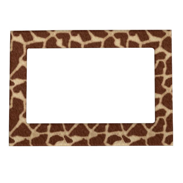 Giraffe Pattern Skin Background Magnetic Frame (Front)