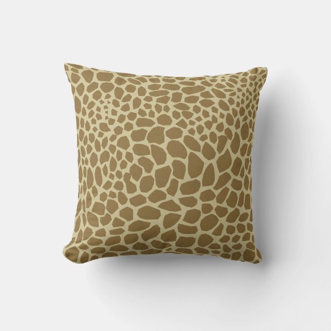 Giraffe Pattern Throw Pillow (Front)