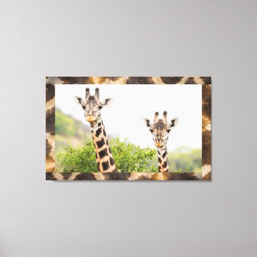 Giraffe Peek_a_boo Portrait Wall Art