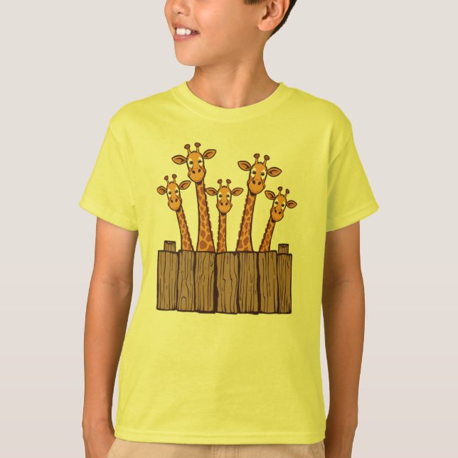 Giraffe Peek Squad – Fence Friends Tee (Front)