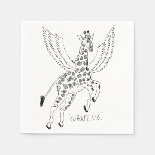 Giraffe + pegasus = Giraffsus Napkins