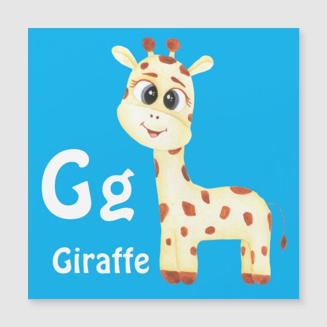 Giraffe personalize ABC: Letter G - Add Your Name (Front)