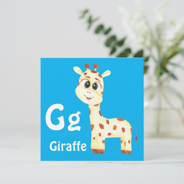 Giraffe personalize ABC: Letter G - Add Your Name (Standing Front)