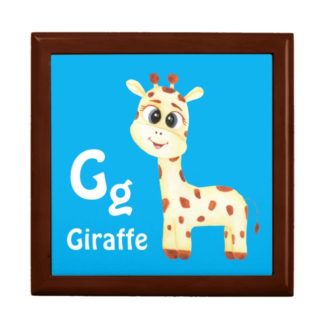 Giraffe personalize ABC: Letter G - Add Your Name Gift Box (Front)
