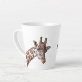 Giraffe Personalized Name Latte Mug (Left Angle)