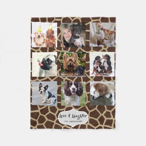 Giraffe PHOTO Blanket Collage Instagram