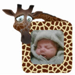Giraffe Photo Frame Statuette<br><div class="desc">Giraffe photo frame sculpture .. choose the style you want from standing or hanging ornament .. key chain or fridge magnet  .. add your own photo to this cute giraffe frame by Ricaso</div>