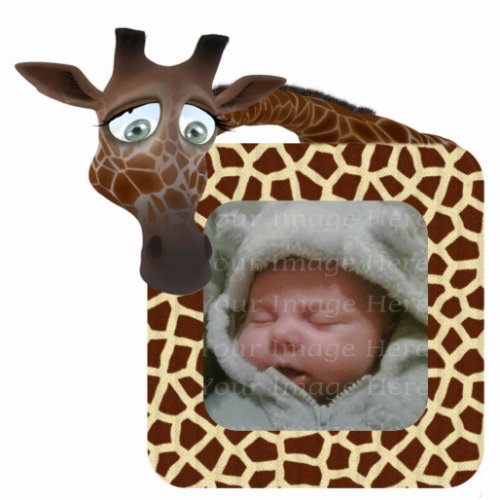 Giraffe Photo Frame Statuette