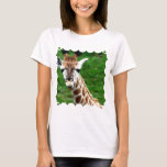 Giraffe Photo Ladies Fitted T-Shirt