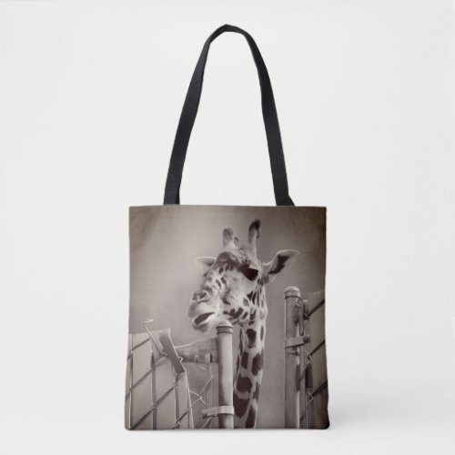 Giraffe Photograph _ Vintage Style Tote Bag