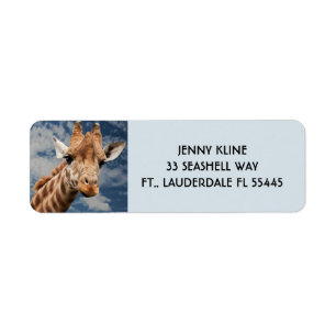 GIRAFFE PHOTOGRAPHY Return Address LabelS