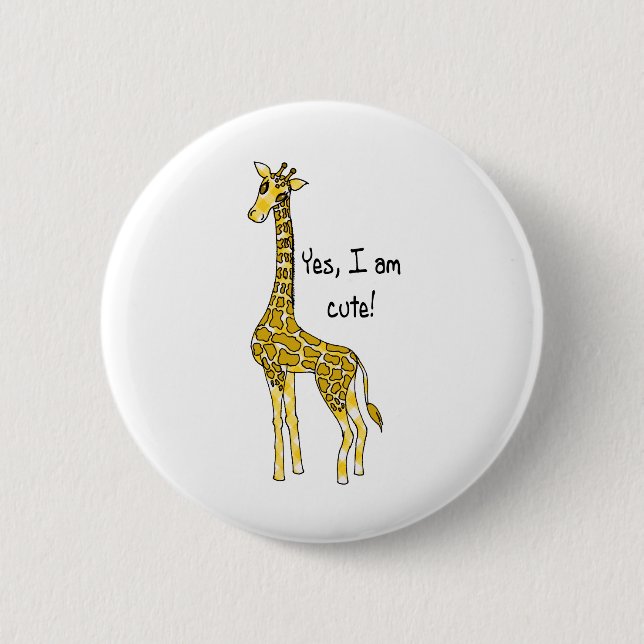 giraffe pinback button (Front)