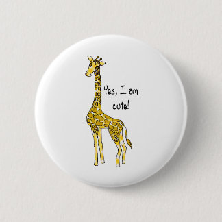 giraffe pinback button