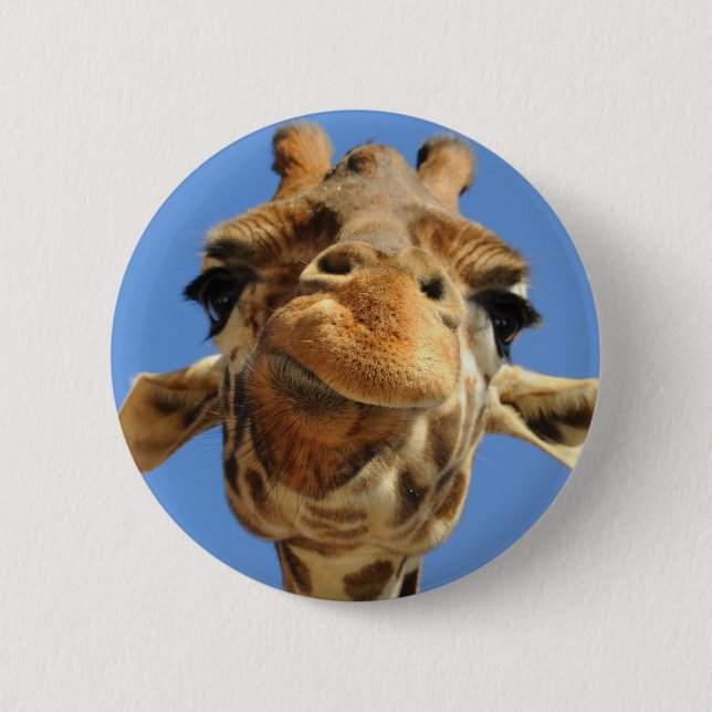 Giraffe Pinback Button (Front)