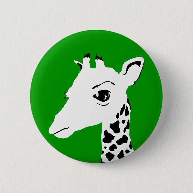 giraffe pinback button (Front)